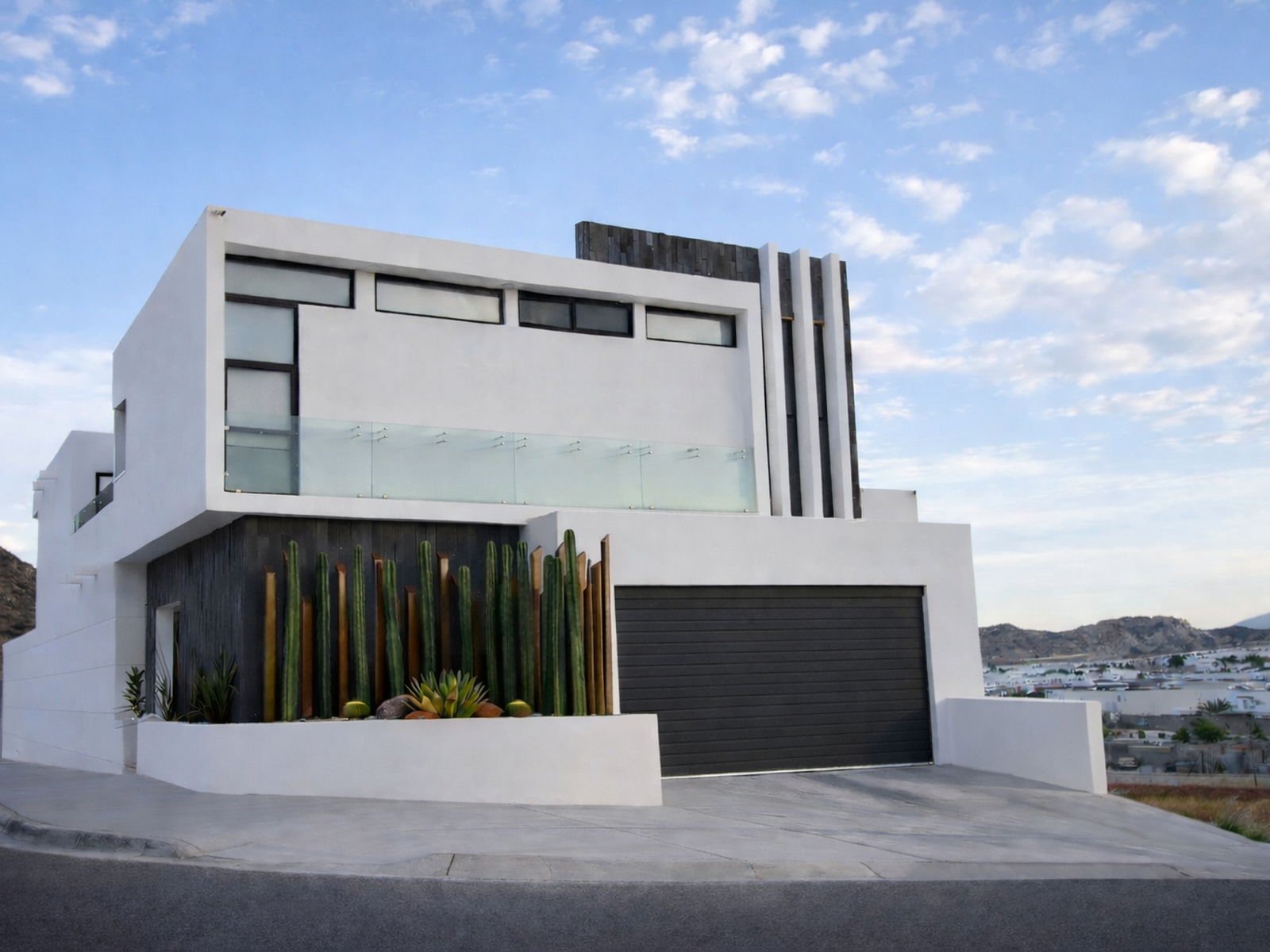 Casa Duho terminada sobre ladera, obra ejecutada y supervisada por RS Arquitectura